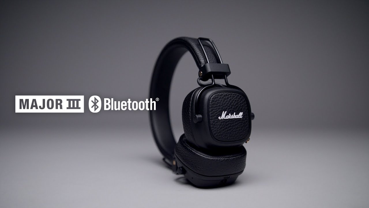 Наушники беспроводные Bluetooth Marshall Major III накладные с микрофоном черные